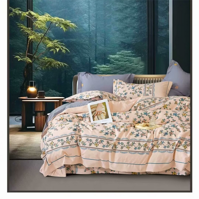 91家纺网 家纺一手货源 找家纺 （总）未来家居 2025新款金凯丽数码大提花印花长绒棉四件套