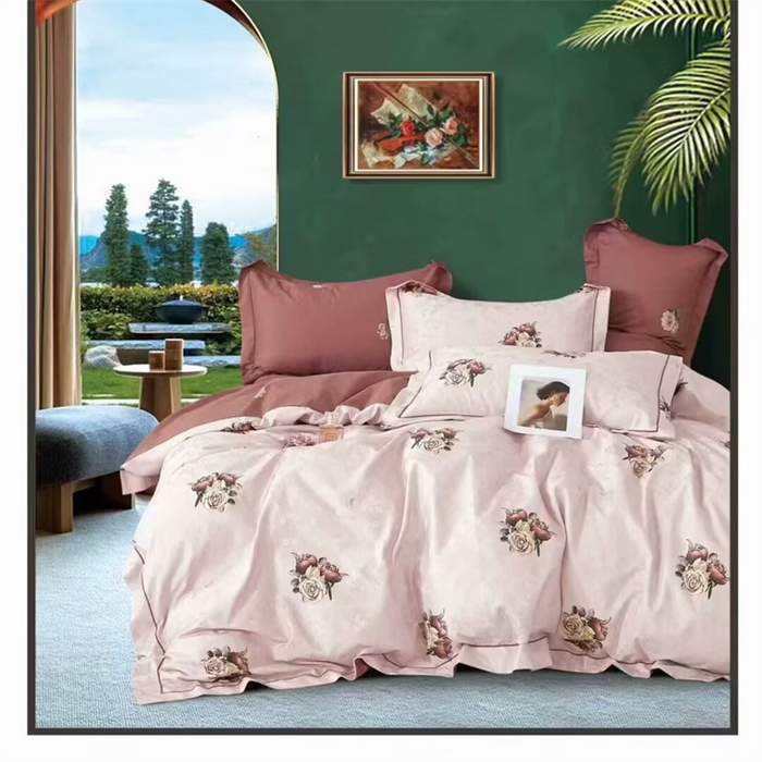 91家纺网 家纺一手货源 找家纺 （总）未来家居 2025新款金凯丽数码大提花印花长绒棉四件套