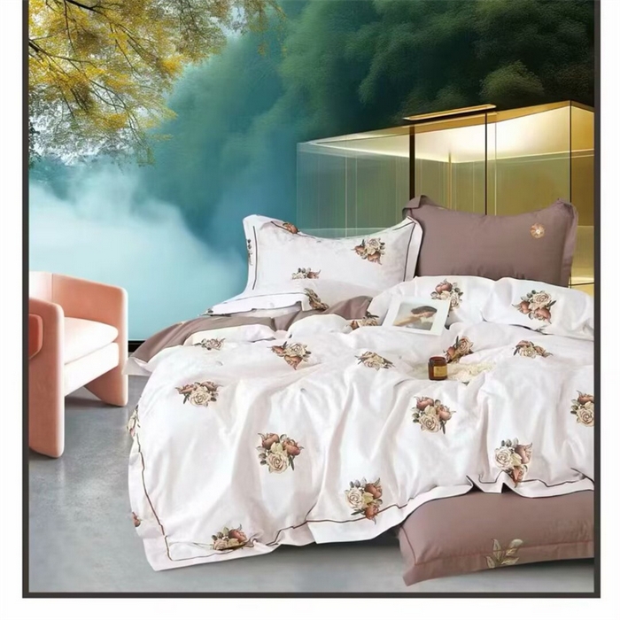 91家纺网 家纺一手货源 找家纺 （总）未来家居 2025新款金凯丽数码大提花印花长绒棉四件套