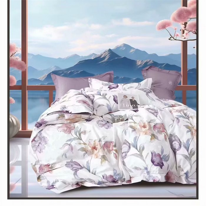 91家纺网 家纺一手货源 找家纺 （总）未来家居 2025新款金凯丽数码大提花印花长绒棉四件套