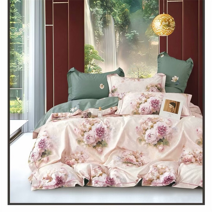 91家纺网 家纺一手货源 找家纺 （总）未来家居 2025新款金凯丽数码大提花印花长绒棉四件套