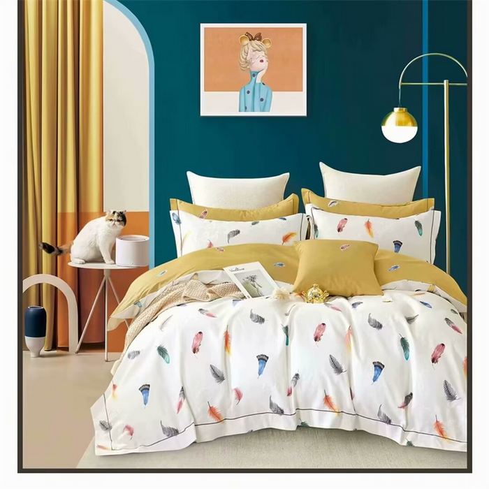 91家纺网 家纺一手货源 找家纺 （总）未来家居 2025新款金凯丽数码大提花印花长绒棉四件套