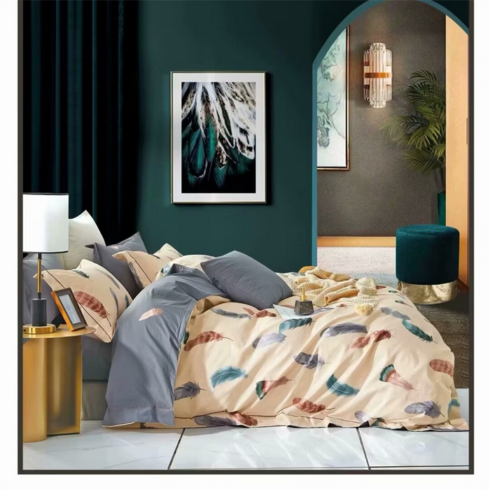 91家纺网 家纺一手货源 找家纺 （总）未来家居 2025新款金凯丽数码大提花印花长绒棉四件套