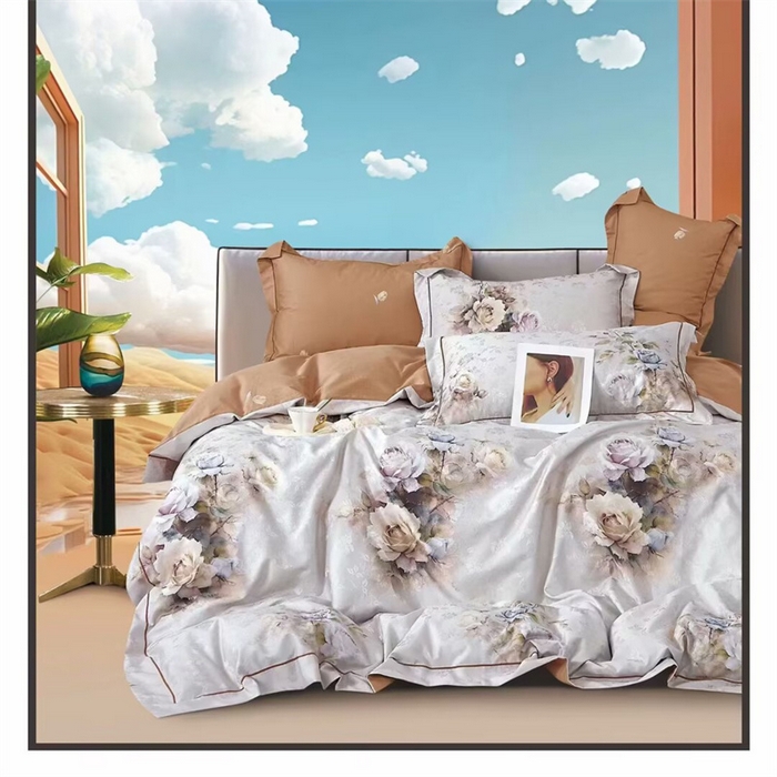 91家纺网 家纺一手货源 找家纺 （总）未来家居 2025新款金凯丽数码大提花印花长绒棉四件套