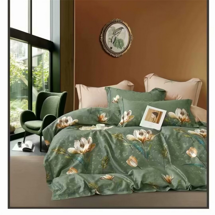 91家纺网 家纺一手货源 找家纺 （总）未来家居 2025新款金凯丽数码大提花印花长绒棉四件套