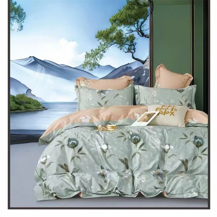 91家纺网 家纺一手货源 找家纺 （总）未来家居 2025新款金凯丽数码大提花印花长绒棉四件套