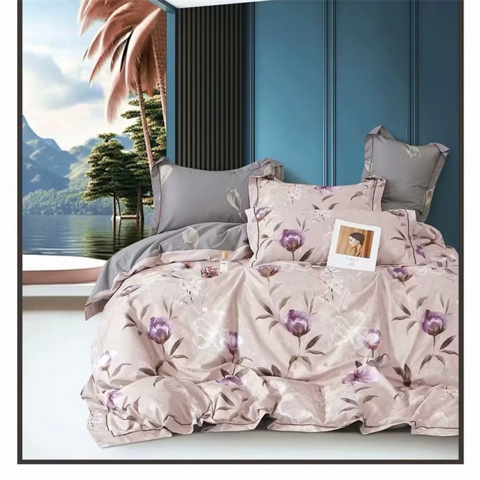 91家纺网 家纺一手货源 找家纺 （总）未来家居 2025新款金凯丽数码大提花印花长绒棉四件套