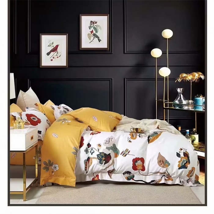 91家纺网 家纺一手货源 找家纺 （总）未来家居 2025新款金凯丽数码大提花印花长绒棉四件套