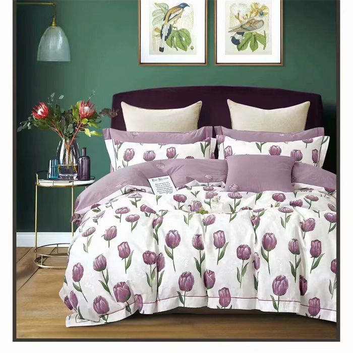 （总）未来家居 2025新款金凯丽数码大提花印花长绒棉四件套