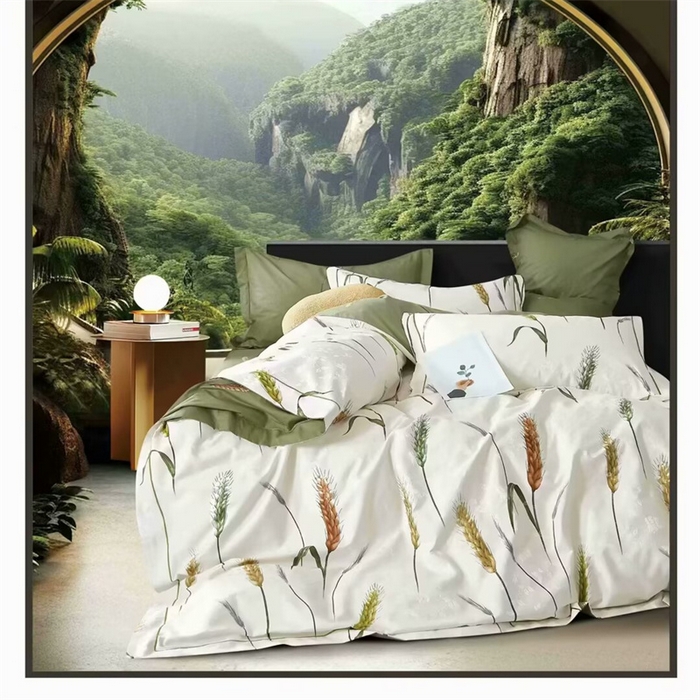 91家纺网 家纺一手货源 找家纺 （总）未来家居 2025新款金凯丽数码大提花印花长绒棉四件套