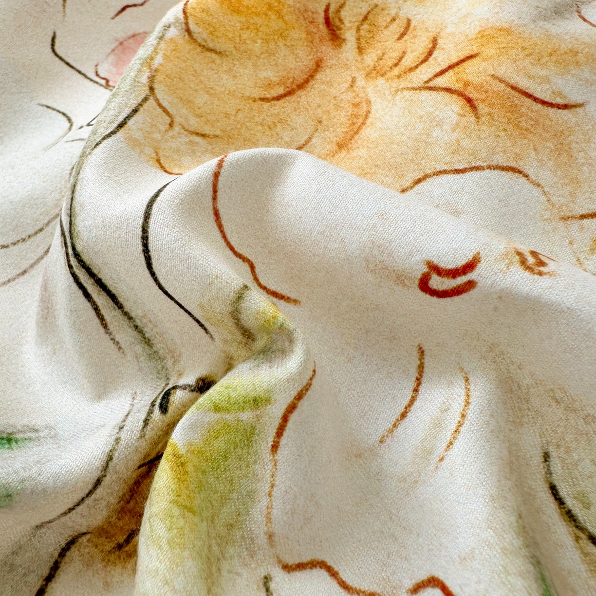 91家纺网 家纺一手货源 找家纺 典雅家纺 2025新款A类140克秋冬加厚磨毛数码印花四件套磨毛四件套 静若幽兰