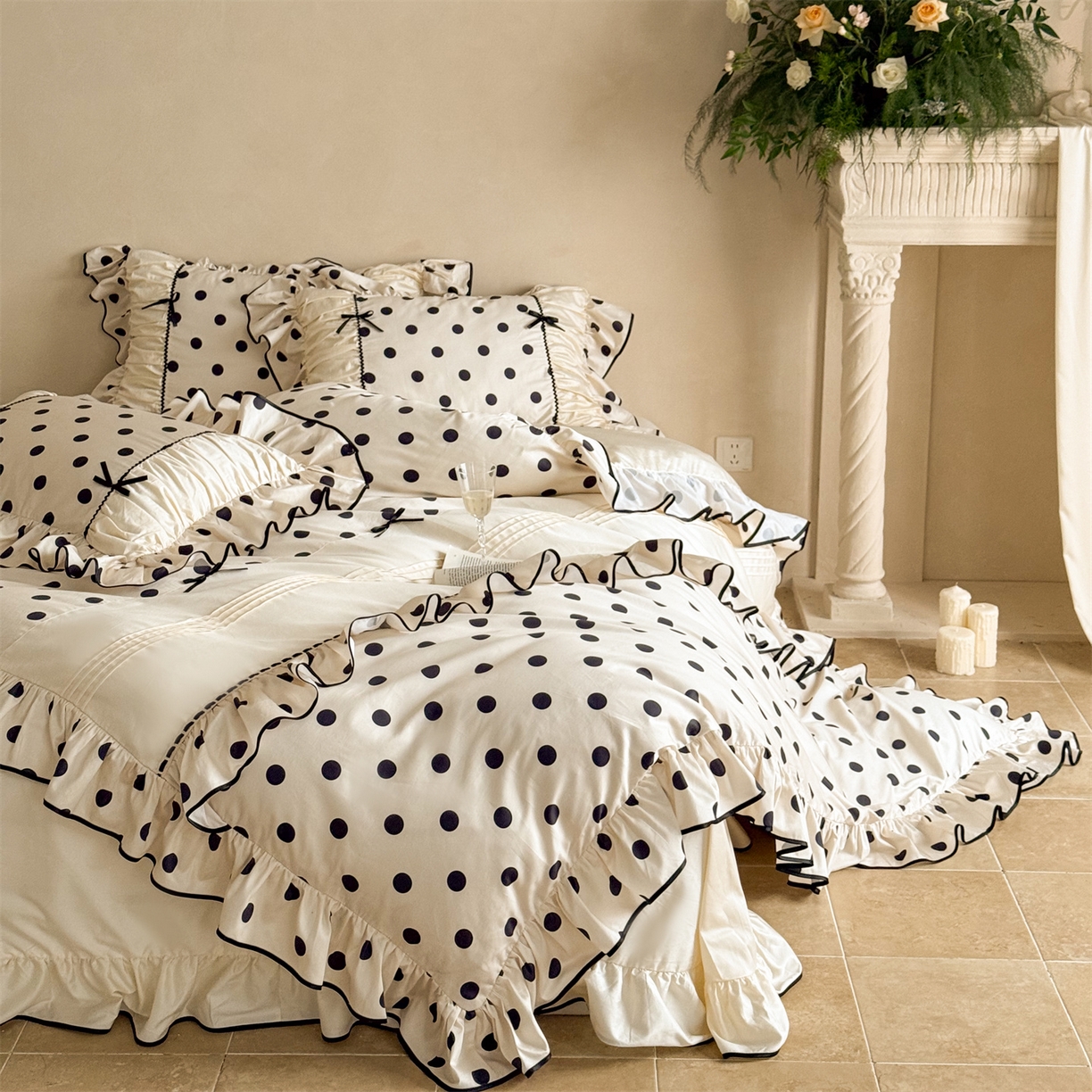 91家纺网 家纺一手货源 找家纺 （总）婳庭家居 2025新款50S长绒棉四件套-绮梦