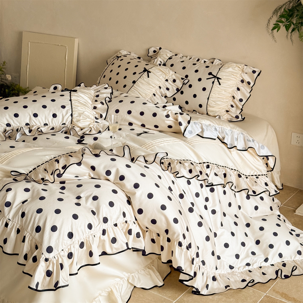 91家纺网 家纺一手货源 找家纺 （总）婳庭家居 2025新款50S长绒棉四件套-绮梦