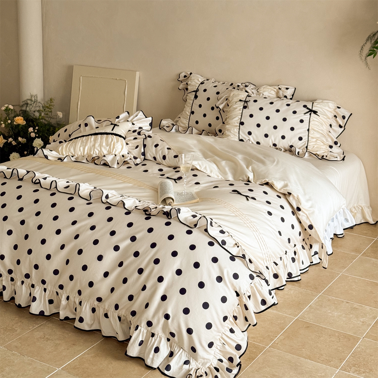 91家纺网 家纺一手货源 找家纺 （总）婳庭家居 2025新款50S长绒棉四件套-绮梦