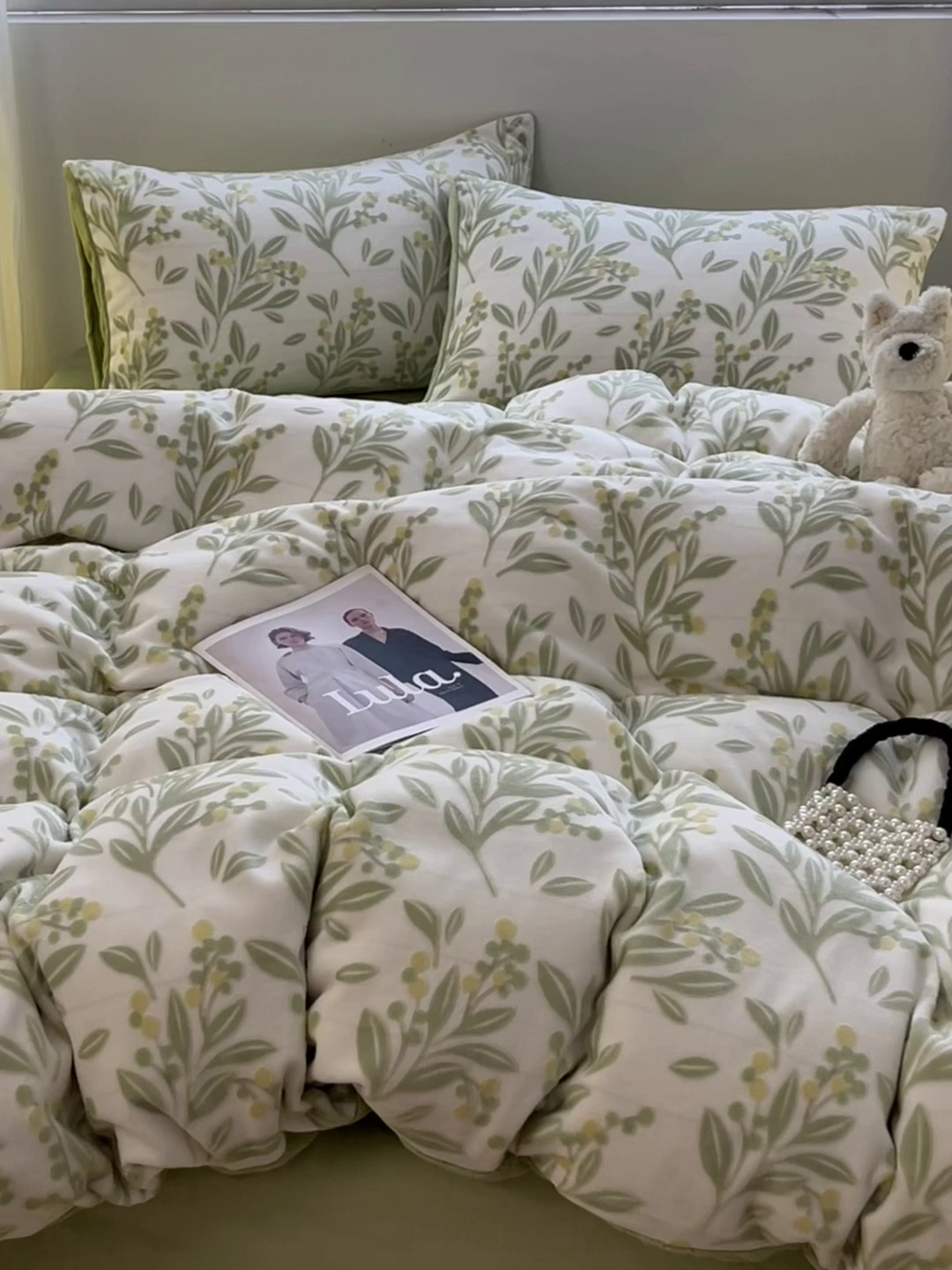 91家纺网 家纺一手货源 找家纺 如一 2025新款3D雕花绒牛奶绒四件套第二批 幽兰-绿