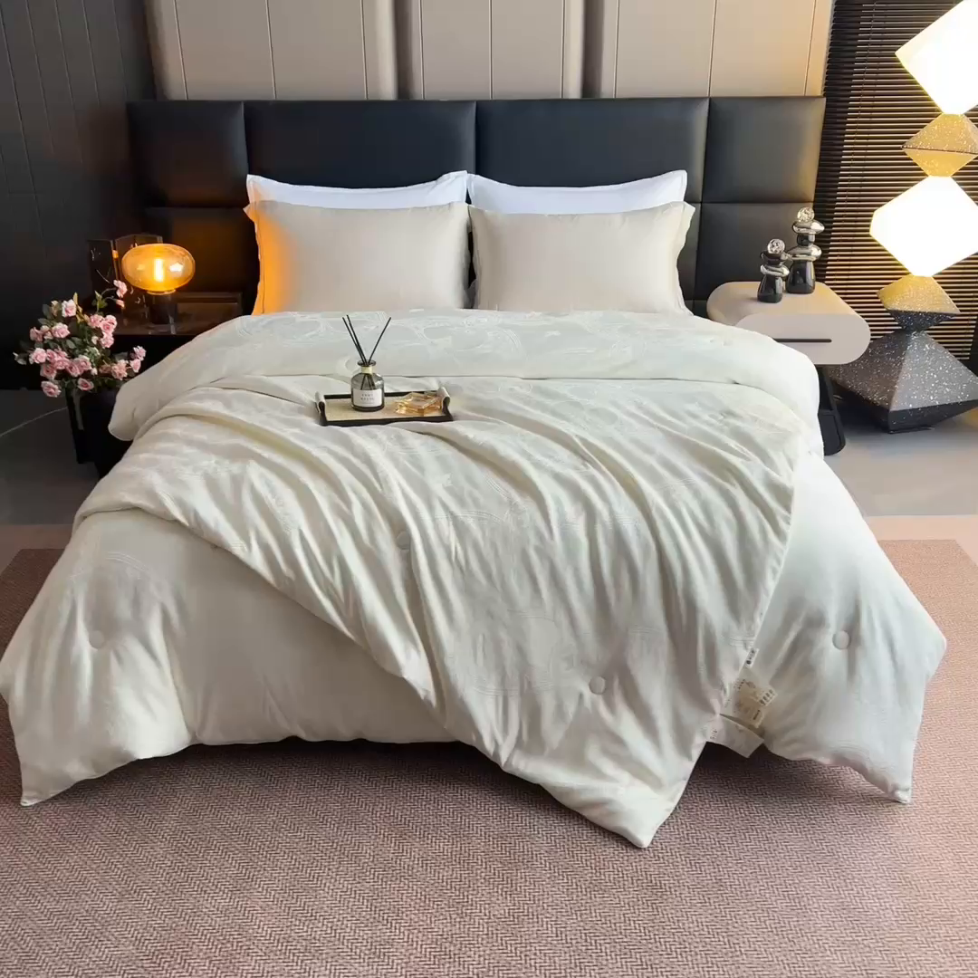 91家纺网 家纺一手货源 找家纺 （总）亿莱鑫 2025新款亲肤暖糯蛋白被子母被