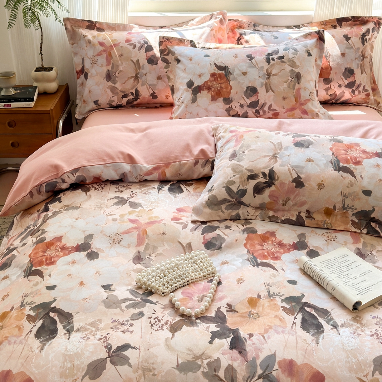 91家纺网 家纺一手货源 找家纺 典雅家纺 2025新款A类140克秋冬加厚磨毛数码印花四件套磨毛四件套 梦巴黎