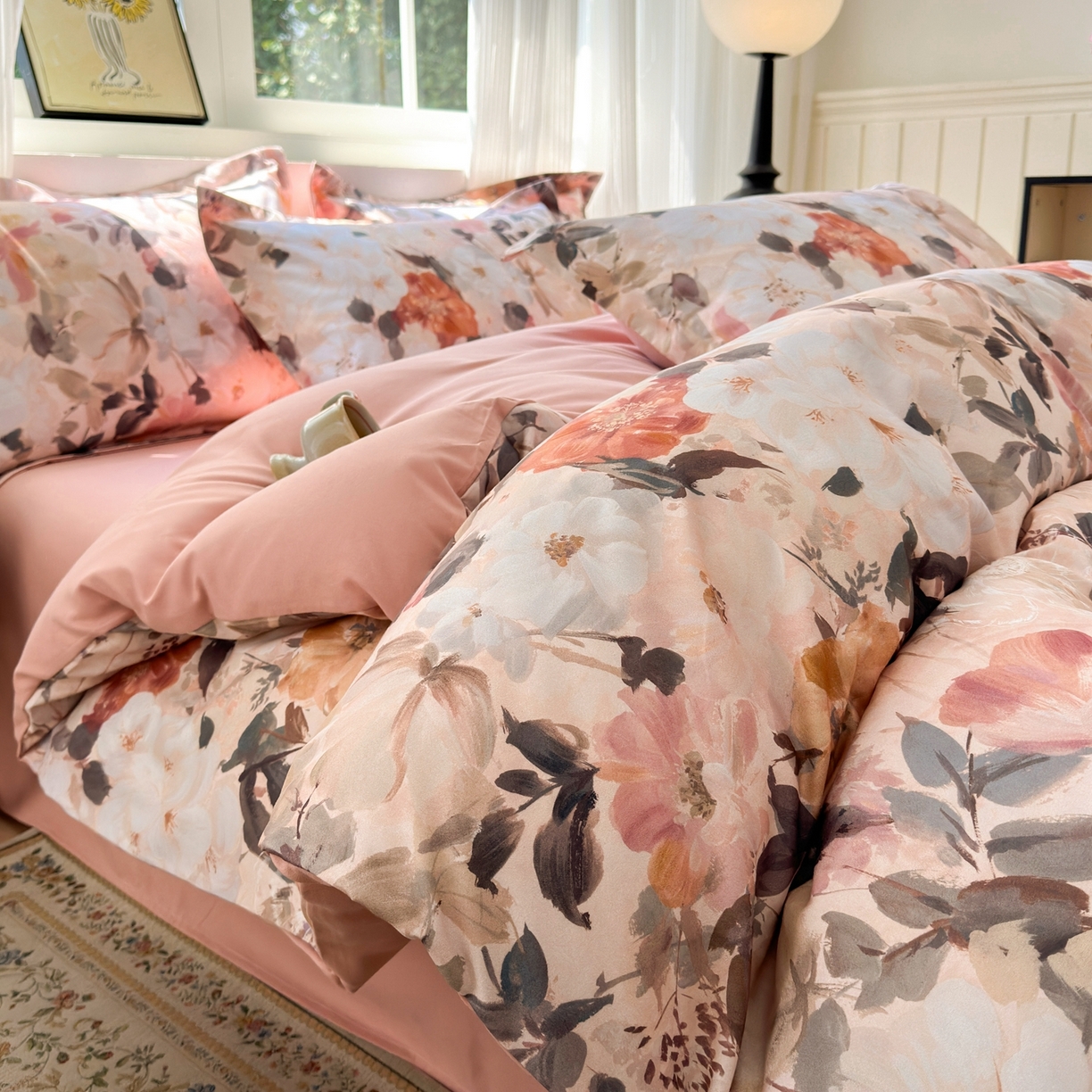 91家纺网 家纺一手货源 找家纺 典雅家纺 2025新款A类140克秋冬加厚磨毛数码印花四件套磨毛四件套 梦巴黎