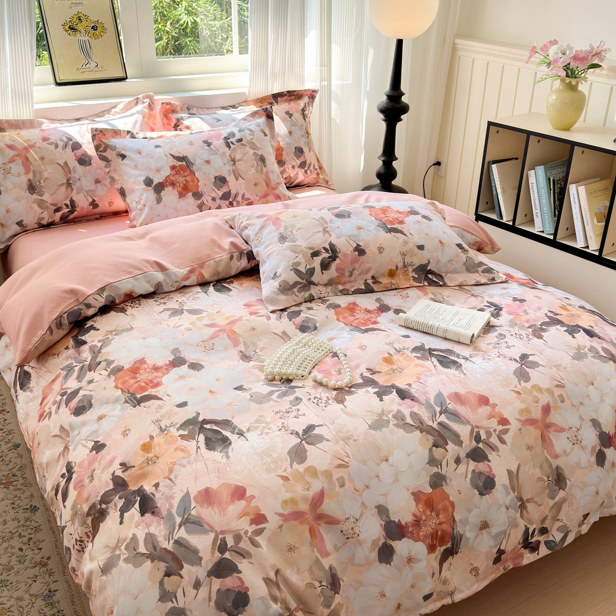 91家纺网 家纺一手货源 找家纺 典雅家纺 2025新款A类140克秋冬加厚磨毛数码印花四件套磨毛四件套 梦巴黎