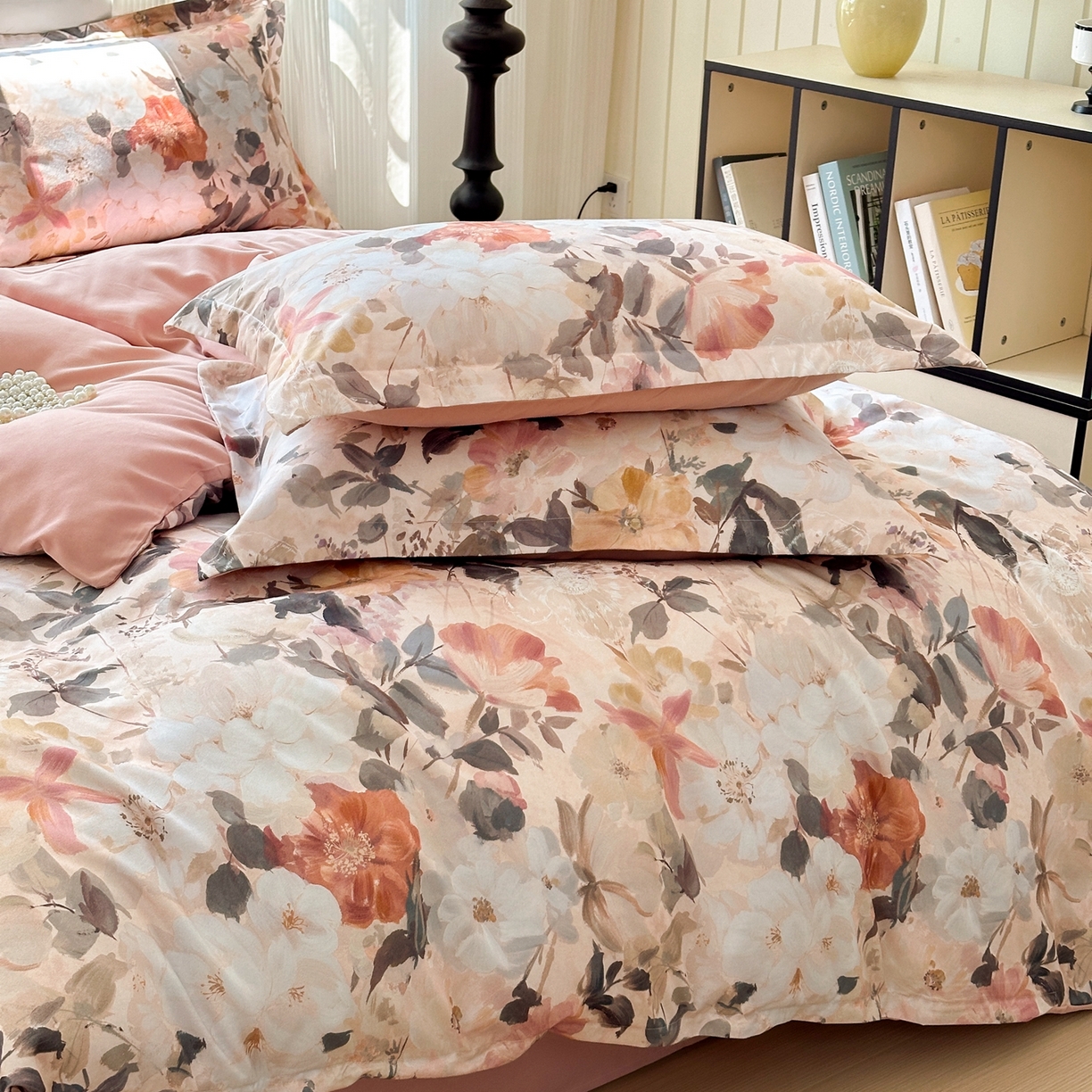 91家纺网 家纺一手货源 找家纺 典雅家纺 2025新款A类140克秋冬加厚磨毛数码印花四件套磨毛四件套 梦巴黎