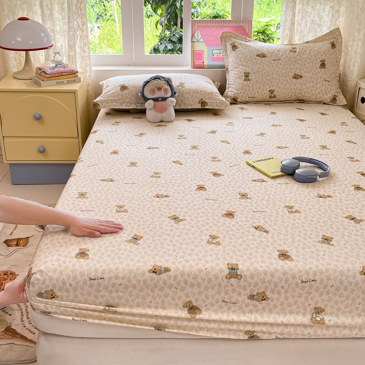 91家纺网 家纺一手货源 找家纺 莱通家纺 2025春夏新款12868纯棉印花单床单 床单单件-系列二（商家提供买家秀） 果酱电台