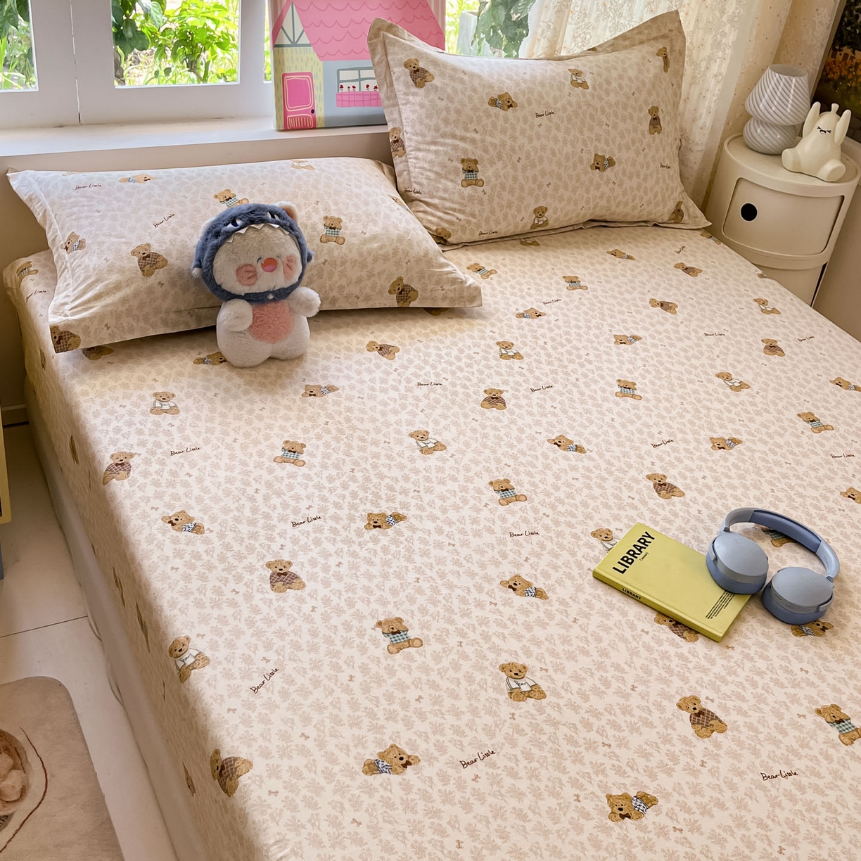 91家纺网 家纺一手货源 找家纺 莱通家纺 2025春夏新款12868纯棉印花单床单 床单单件-系列二（商家提供买家秀） 果酱电台