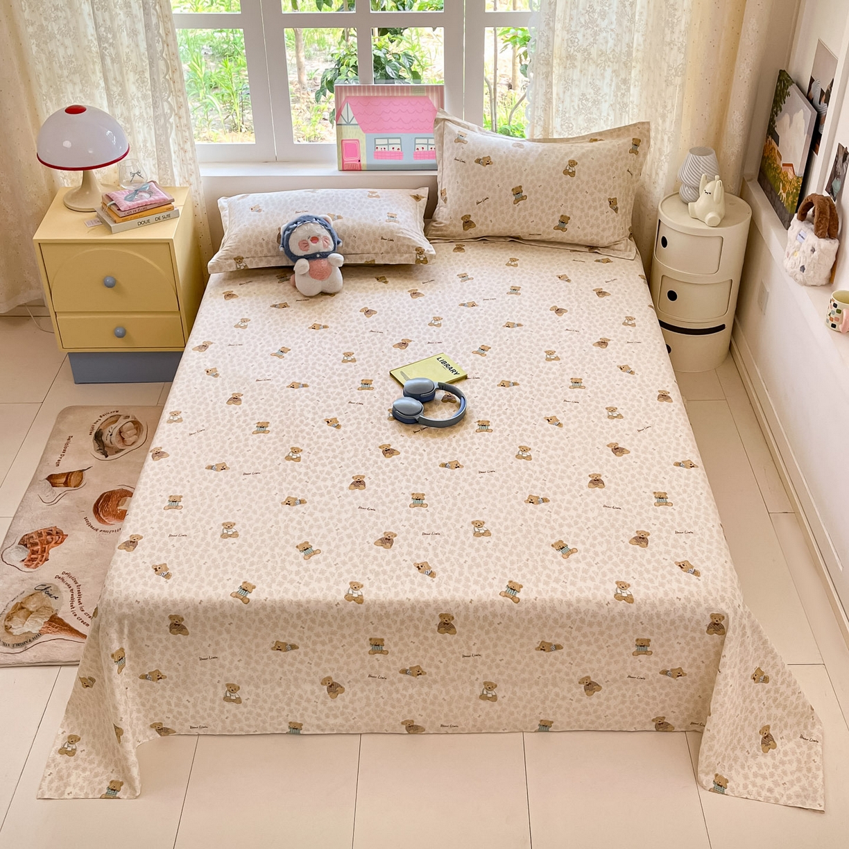 91家纺网 家纺一手货源 找家纺 （总）莱通家纺 2025春夏新款12868纯棉印花单床单 床单单件-系列二（商家提供买家秀）