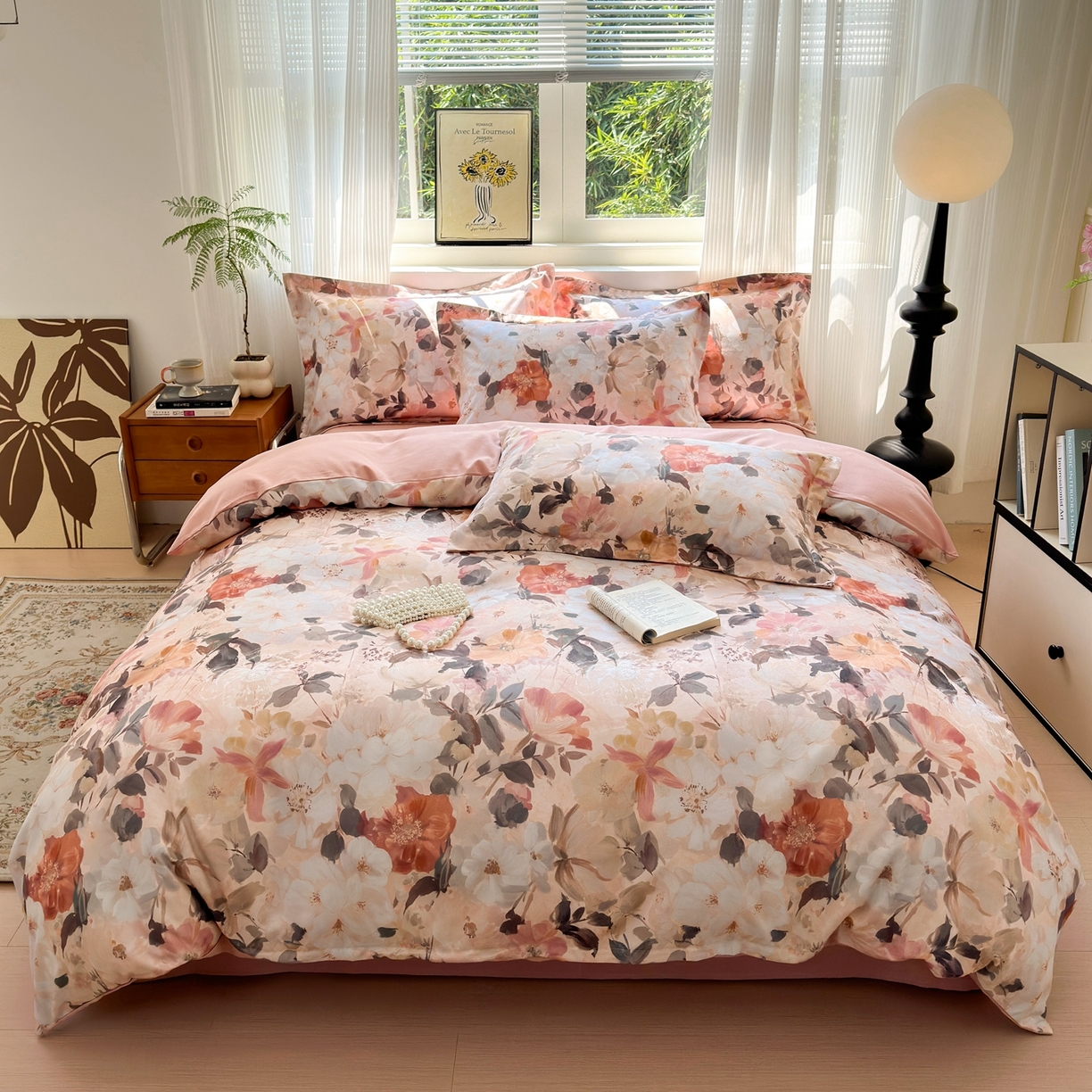 典雅家纺 2025新款A类140克秋冬加厚磨毛数码印花四件套磨毛四件套 梦巴黎