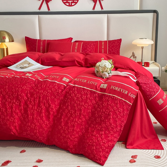 91家纺网 家纺一手货源 找家纺 （总）花愿（原花纪） 2025新款婚庆刺绣四件套（礼盒款）