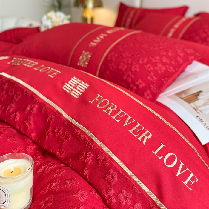 91家纺网 家纺一手货源 找家纺 （总）花愿（原花纪） 2025新款婚庆刺绣四件套（礼盒款）