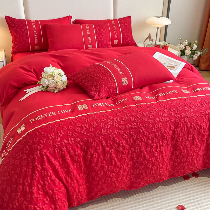 91家纺网 家纺一手货源 找家纺 （总）花愿（原花纪） 2025新款婚庆刺绣四件套（礼盒款）