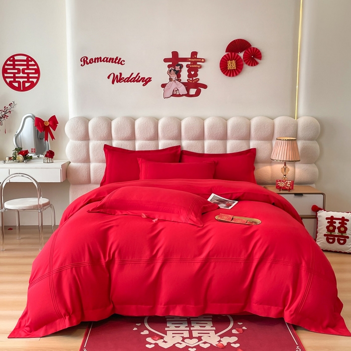 花愿（原花纪） 2026新款婚庆刺绣四件套（礼盒款） 喜气洋洋