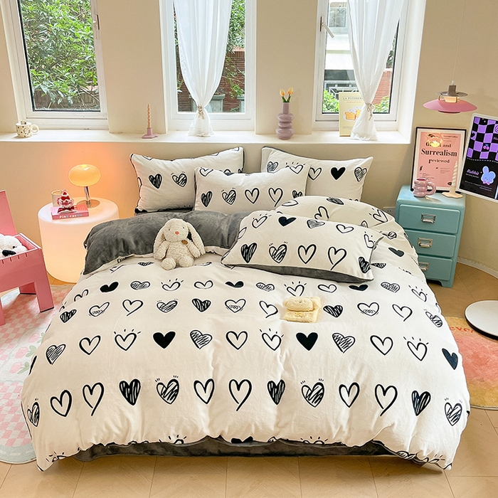 91家纺网 家纺一手货源 找家纺 （总）雅居纺家纺 2025新款高克重牛奶绒印花四件套