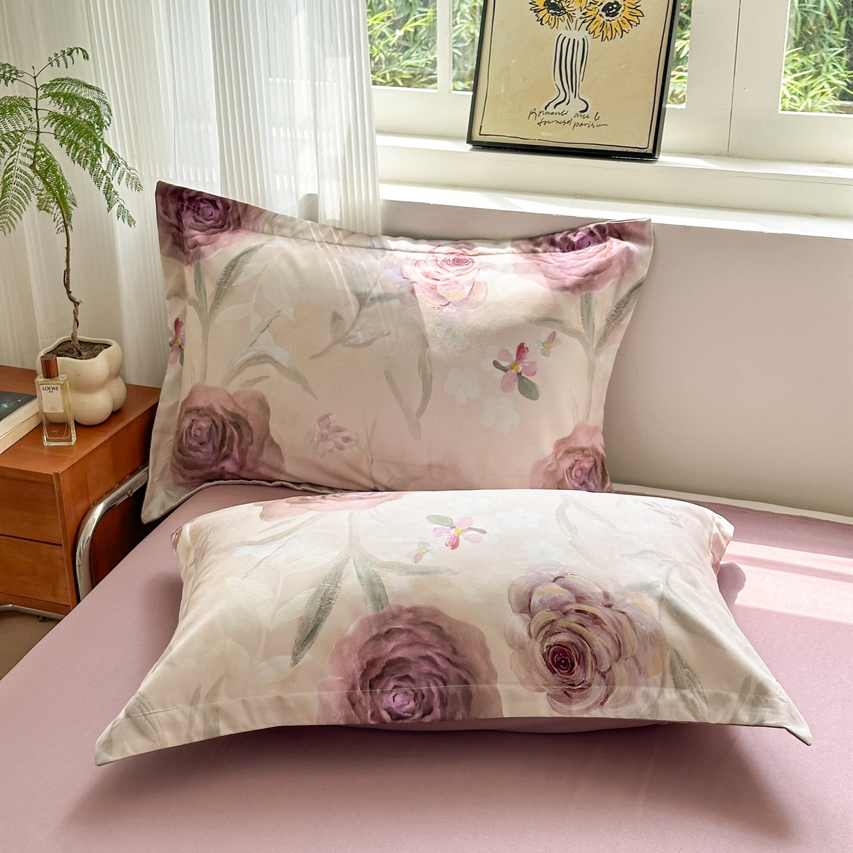 91家纺网 家纺一手货源 找家纺 典雅家纺 2025新款A类140克秋冬加厚磨毛数码印花四件套磨毛四件套 梦幻花园