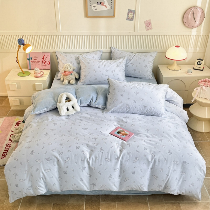 91家纺网 家纺一手货源 找家纺 晨希家居 2025A面40支全棉印花B版高克重牛奶绒棉加绒多规格套件棉加绒 晚风逐梦