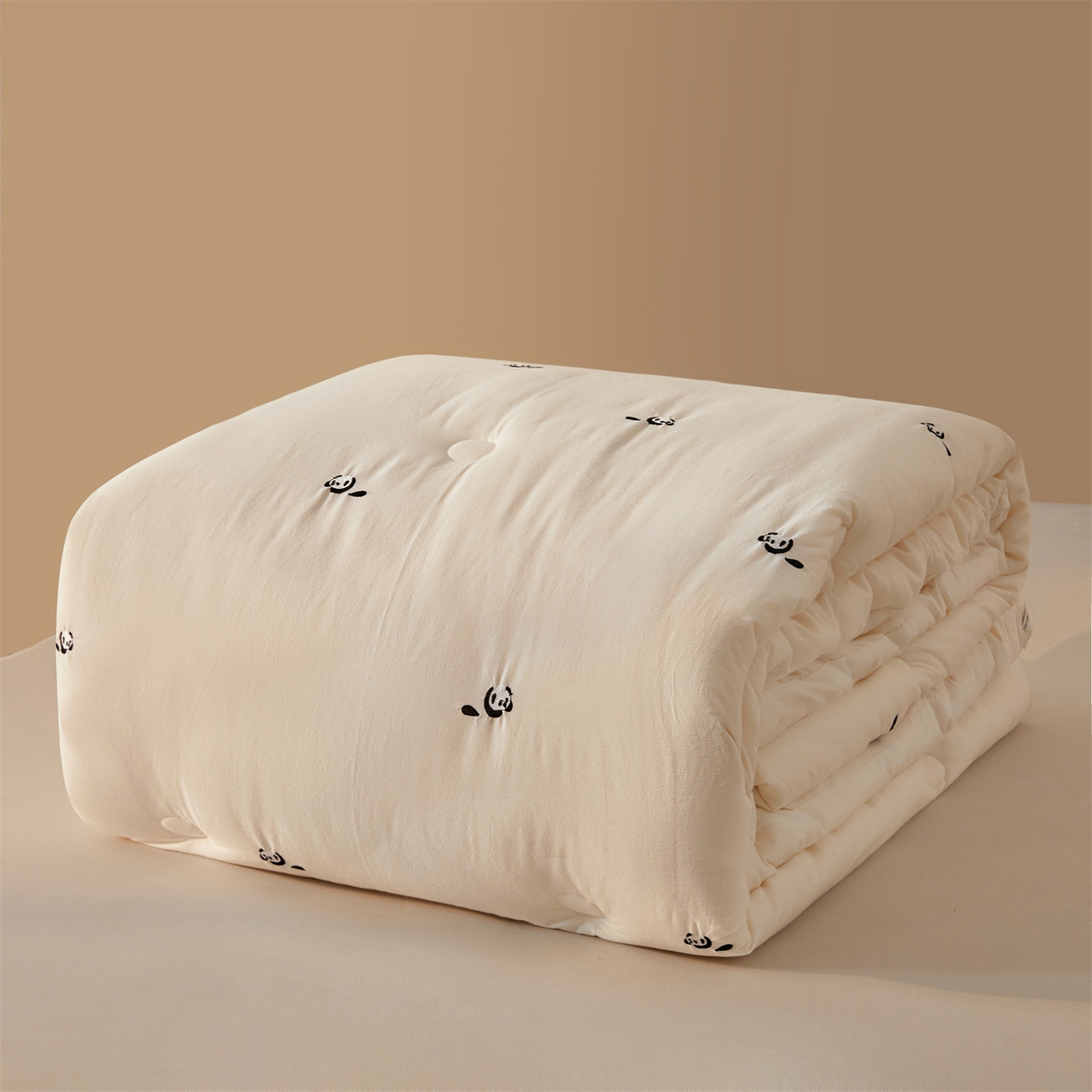 91家纺网 家纺一手货源 找家纺 创优家纺 2025新款专版绣花被全棉满绣刺绣被芯里外全棉新疆棉花被纯棉被芯被子春秋被冬被儿童被直播 里外全棉-趴趴熊猫