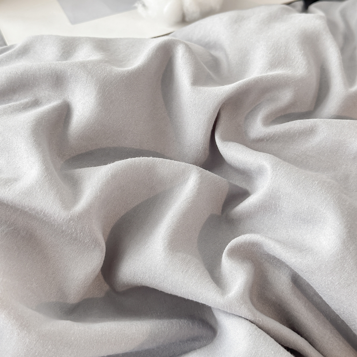 91家纺网 家纺一手货源 找家纺 好欣怡家纺 2026新款A类水洗棉新疆棉花冬被被子被芯棉花被直播 月光灰