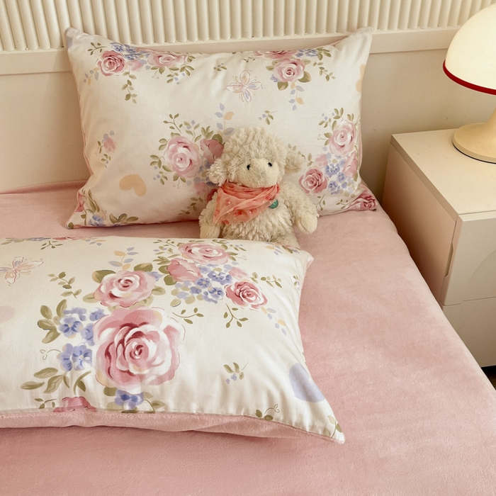 91家纺网 家纺一手货源 找家纺 晨希家居 2025A面40支全棉印花B版高克重牛奶绒棉加绒多规格套件棉加绒  花亦然