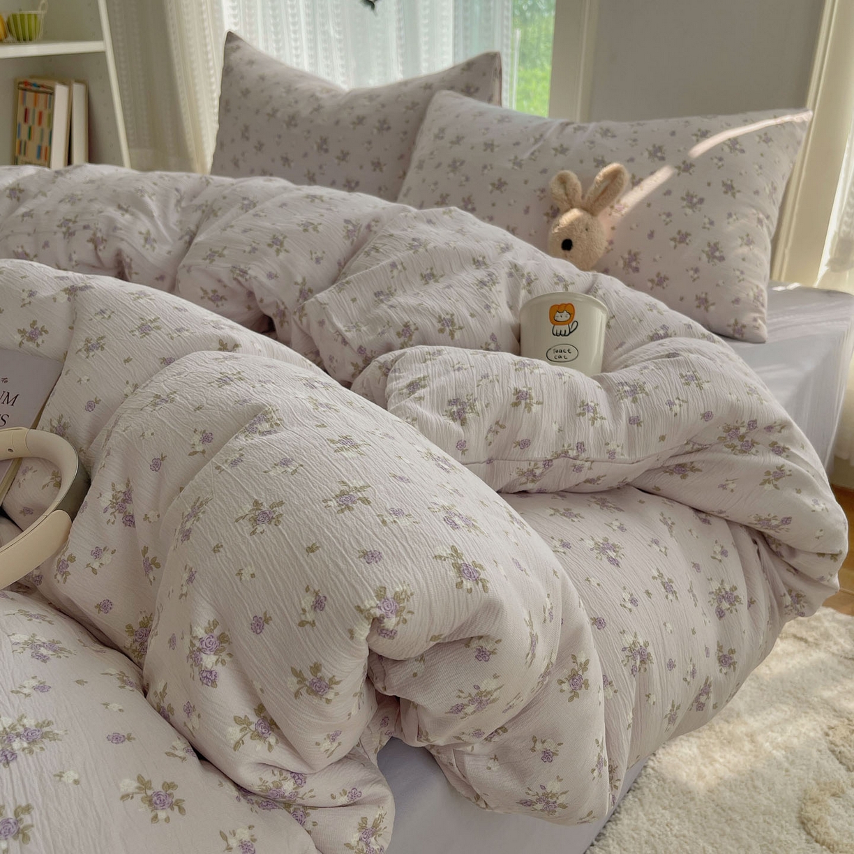 91家纺网 家纺一手货源 找家纺 （总）金梦拉家纺 2025新款加厚皱皱纱婴儿纱四件套