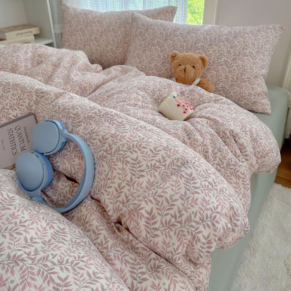 91家纺网 家纺一手货源 找家纺 （总）金梦拉家纺 2025新款加厚皱皱纱婴儿纱四件套