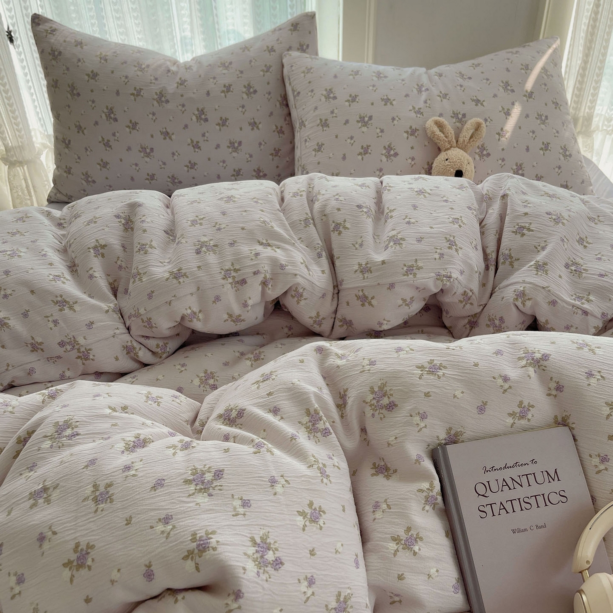 91家纺网 家纺一手货源 找家纺 金梦拉家纺 2025新款加厚皱皱纱婴儿纱四件套 雨茉风铃