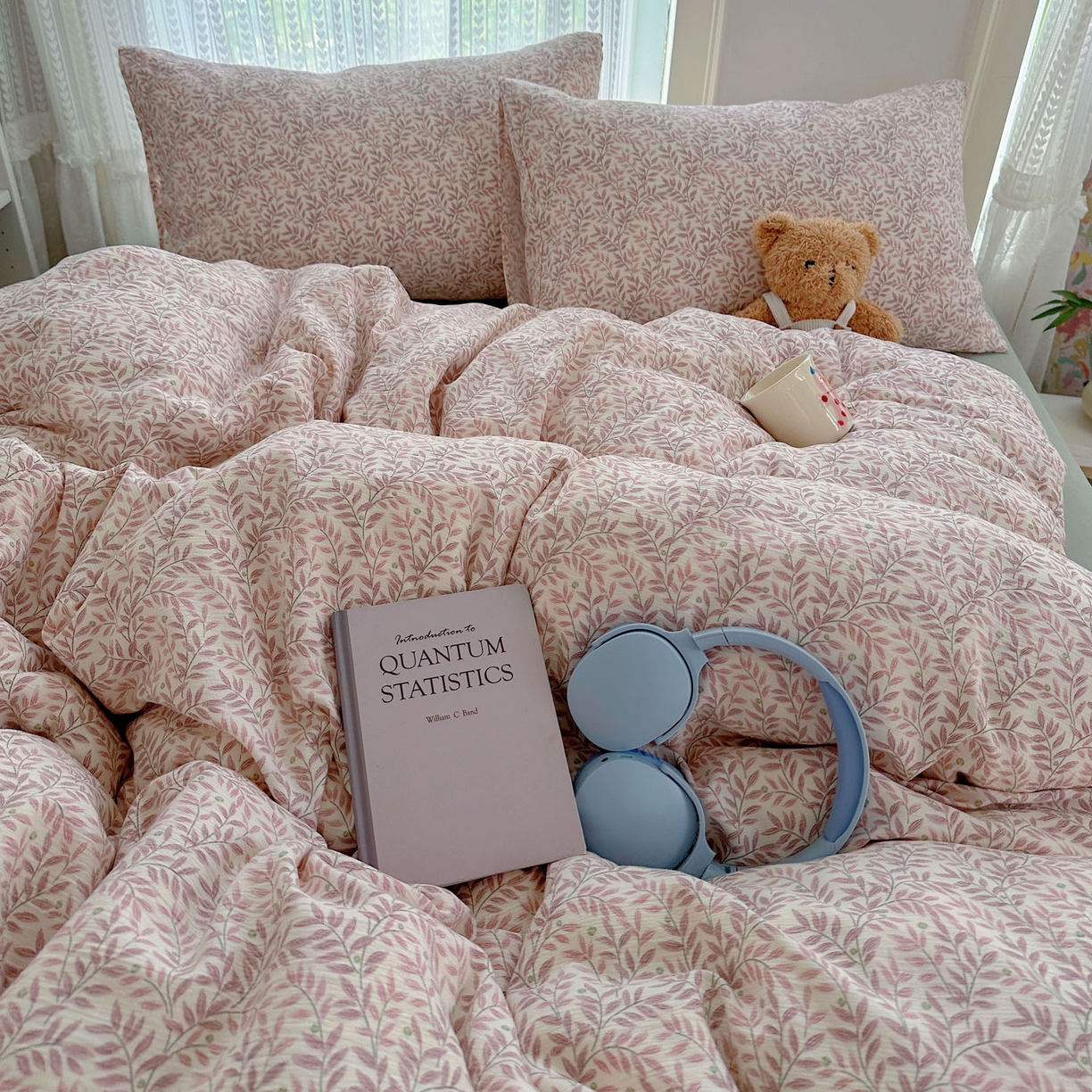 91家纺网 家纺一手货源 找家纺 金梦拉家纺 2025新款加厚皱皱纱婴儿纱四件套 枕边话