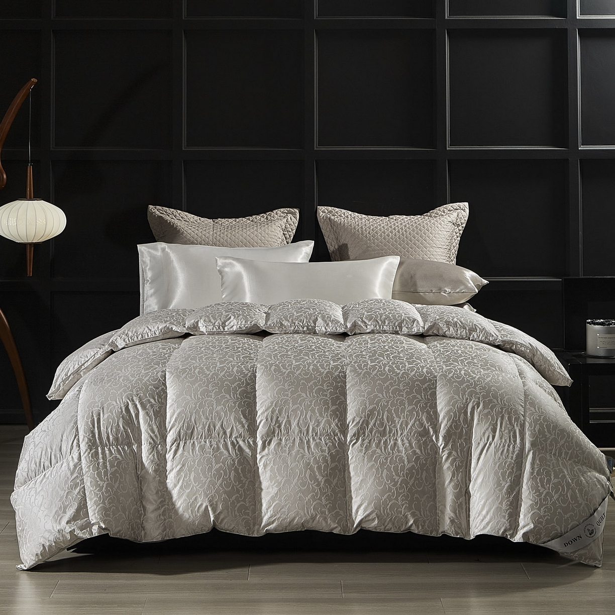 91家纺网 家纺一手货源 找家纺 （总）暖羽屋羽绒馆 2025新款超精密金银丝大提花羽毛被子 羽绒被芯 羽绒被婚庆 95白鹅绒丝被