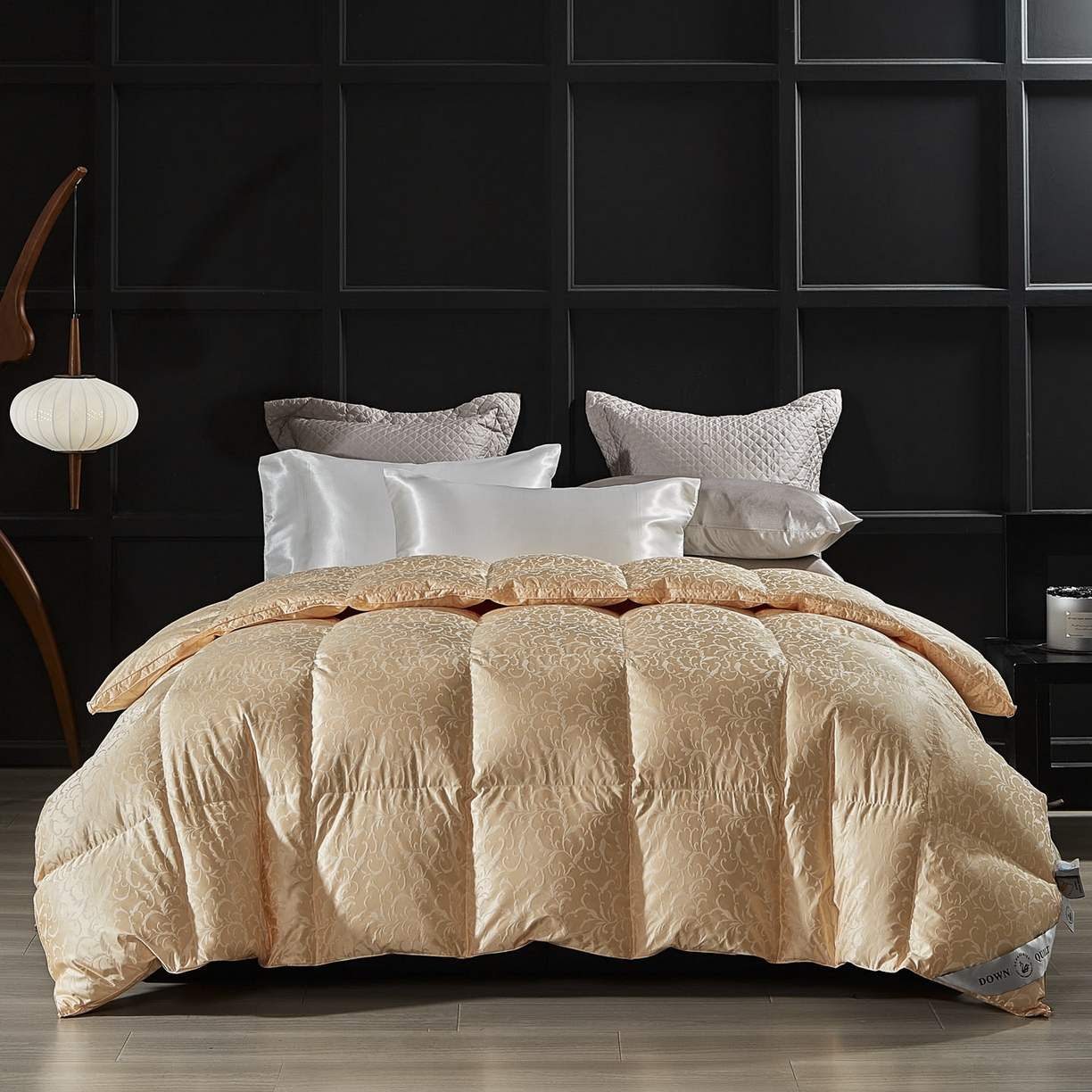 91家纺网 家纺一手货源 找家纺 （总）暖羽屋羽绒馆 2025新款超精密金银丝大提花羽毛被子 羽绒被芯 羽绒被婚庆 95白鹅绒丝被