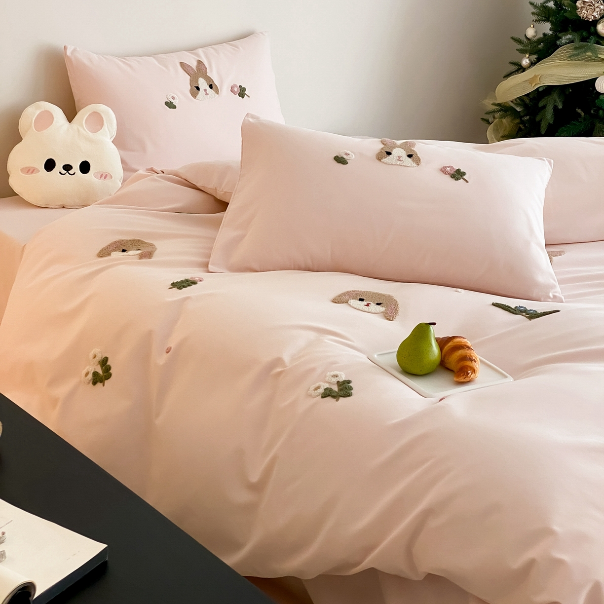 91家纺网 家纺一手货源 找家纺 （总）星野 2025新款全棉纯棉陶瓷磨毛毛巾绣四件套