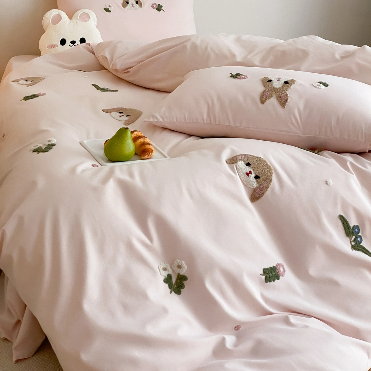 91家纺网 家纺一手货源 找家纺 （总）星野 2025新款全棉纯棉陶瓷磨毛毛巾绣四件套