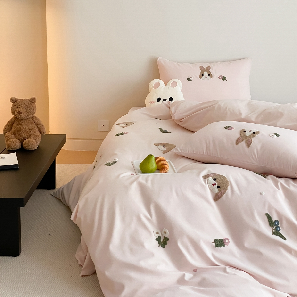 91家纺网 家纺一手货源 找家纺 （总）星野 2025新款全棉纯棉陶瓷磨毛毛巾绣四件套