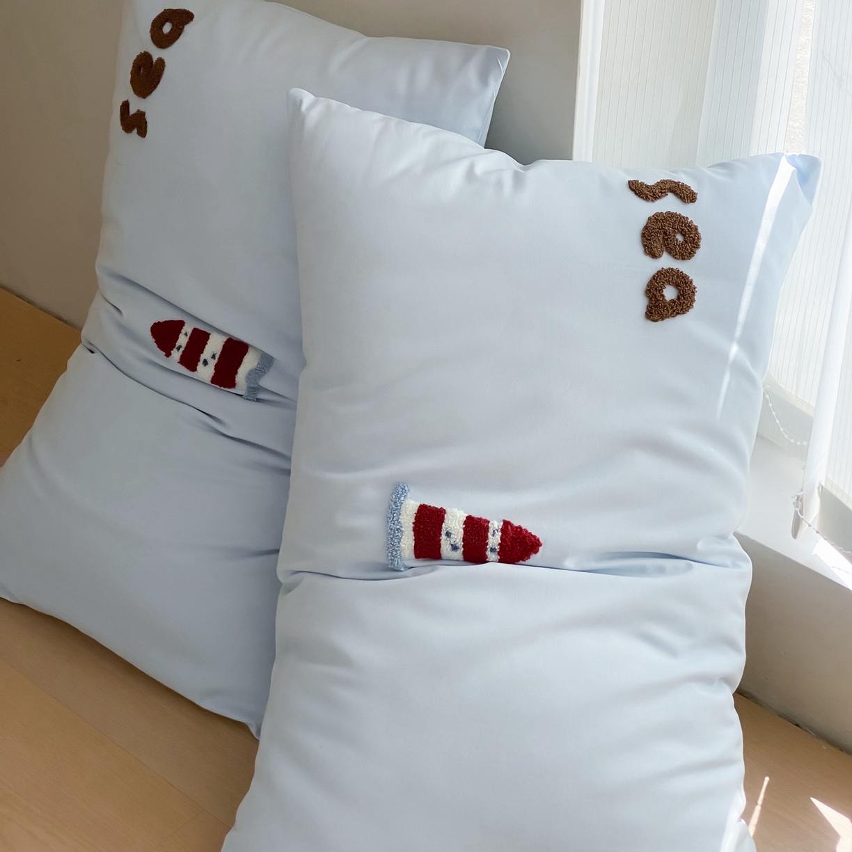 91家纺网 家纺一手货源 找家纺 星野 2025新款全棉纯棉陶瓷磨毛毛巾绣四件套 远洋狗