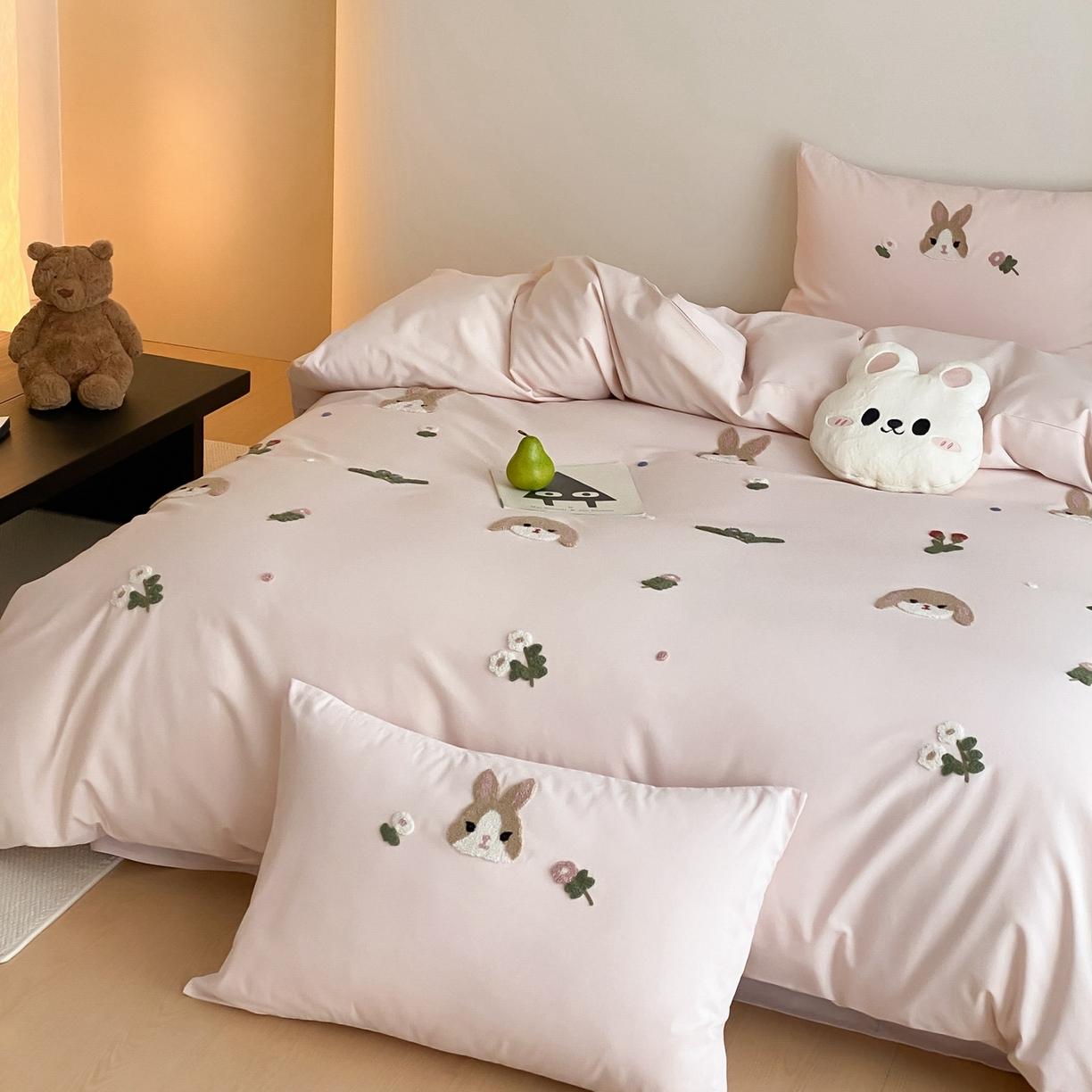 91家纺网 家纺一手货源 找家纺 （总）星野 2025新款全棉纯棉陶瓷磨毛毛巾绣四件套