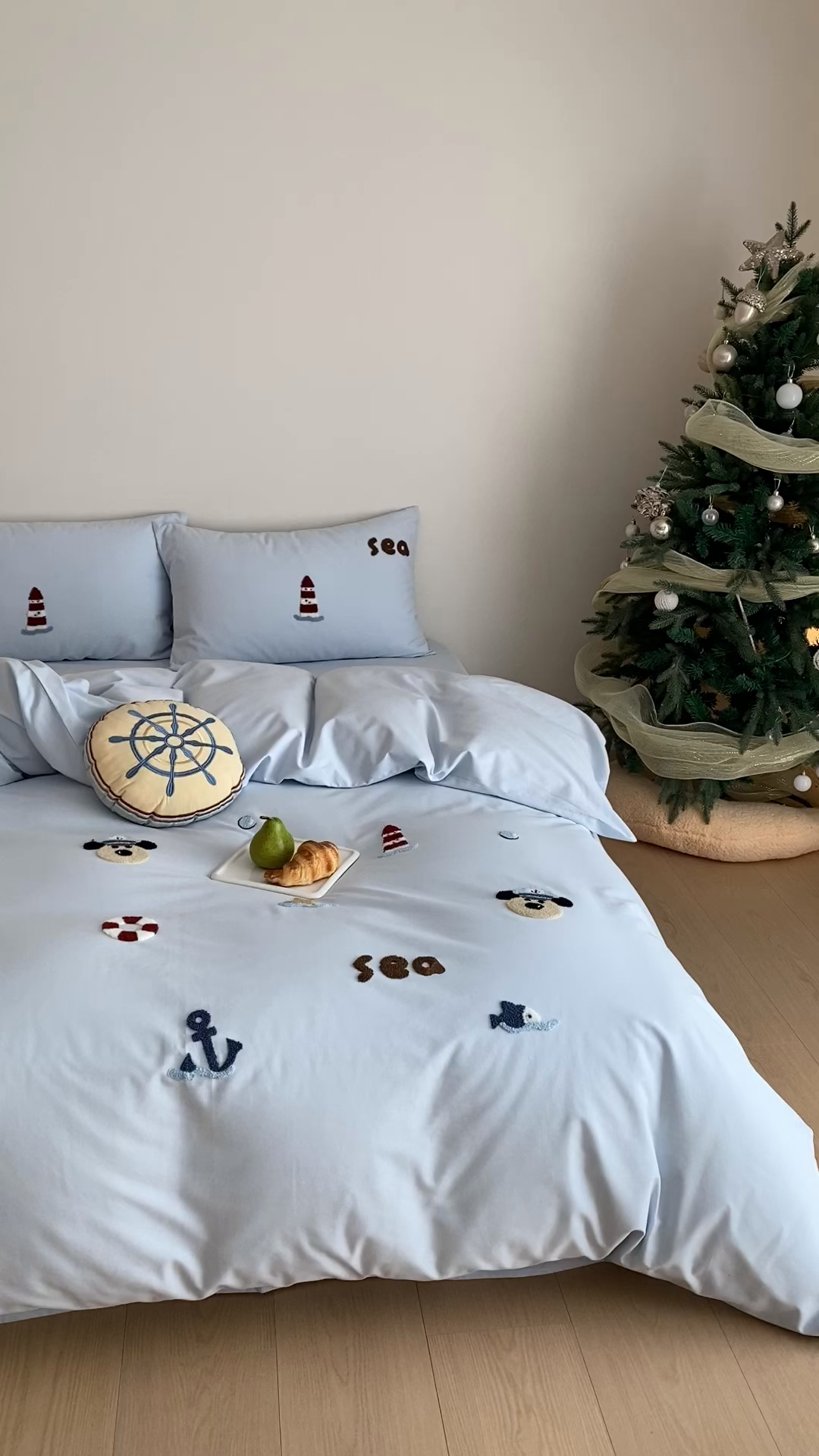 91家纺网 家纺一手货源 找家纺 星野 2025新款全棉纯棉陶瓷磨毛毛巾绣四件套 远洋狗